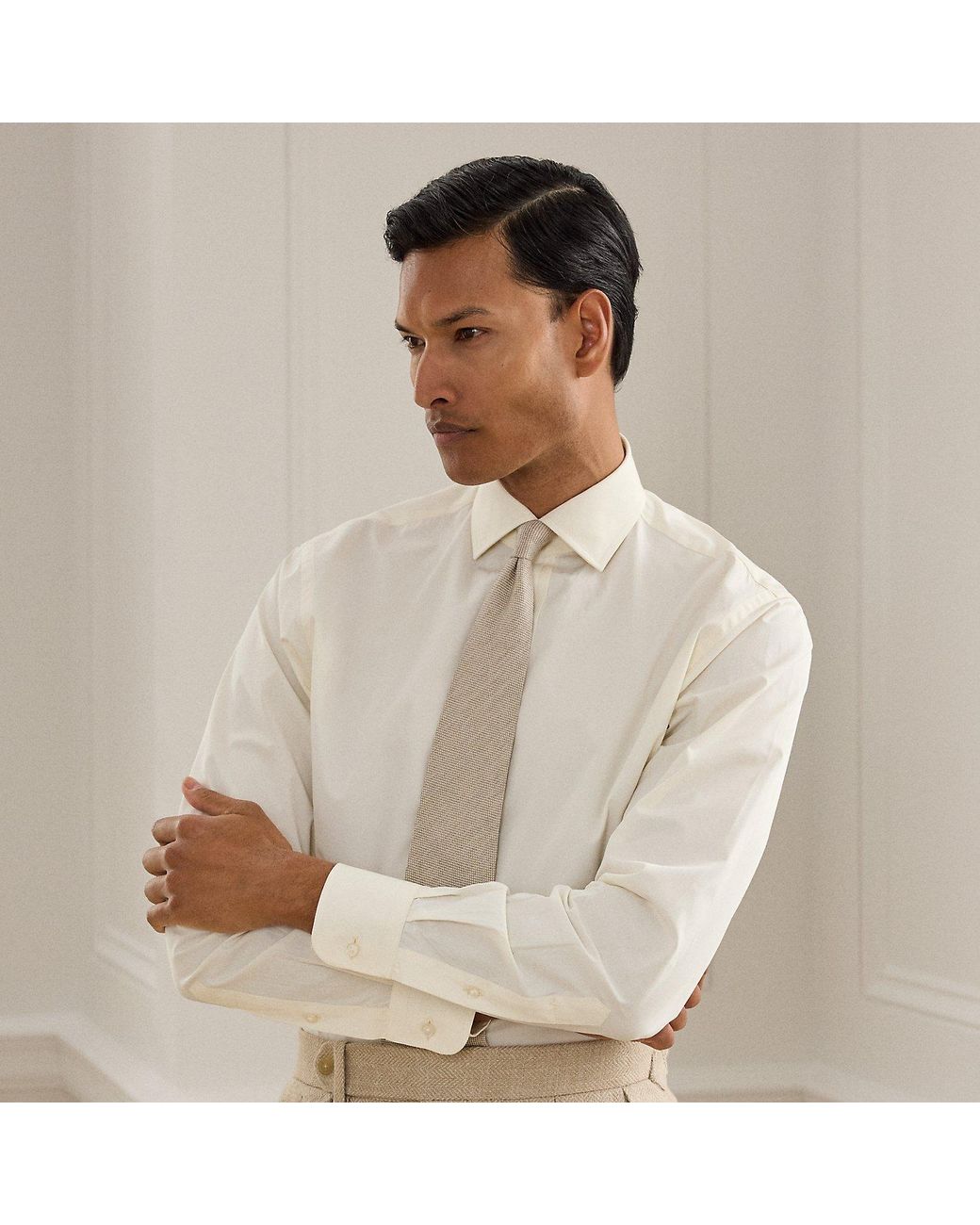 Ralph Lauren Natural Poplin Shirt for men