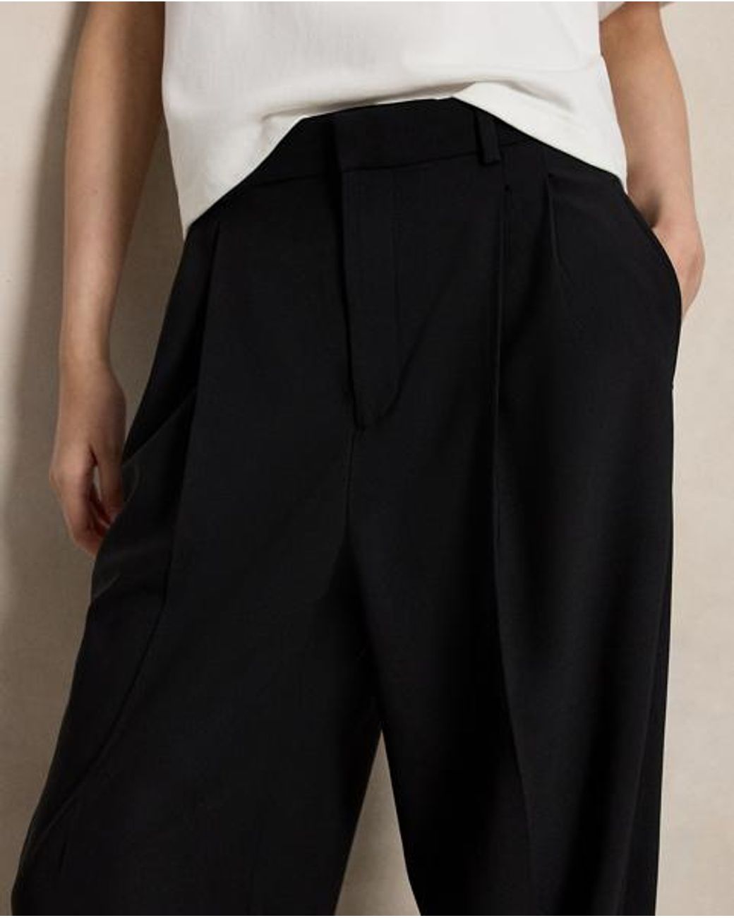 Polo Ralph Lauren Black Bacall Wool-Blend Faille Trouser