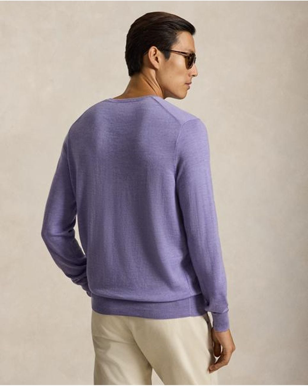 Polo Ralph Lauren Purple Washable Wool Crewneck Jumper for men