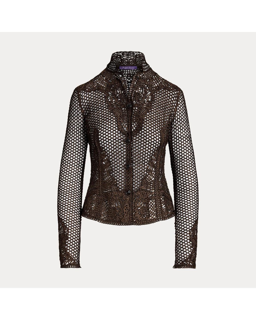 Ralph Lauren Brown Wes Foiled Lamb-Suede Jacket