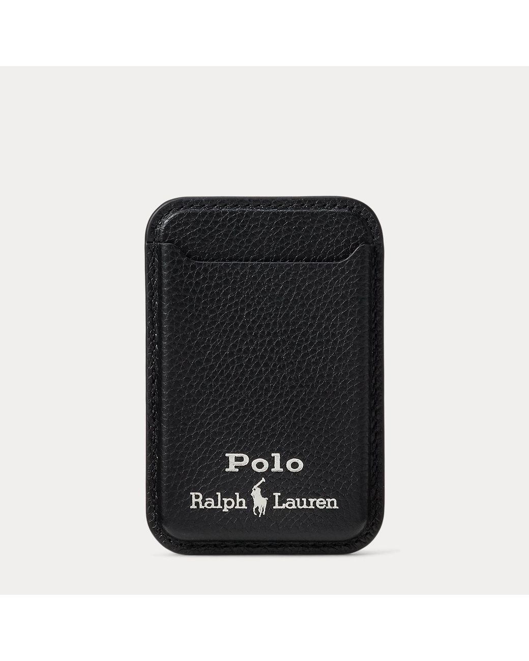 Polo Ralph Lauren Black Leather Card Case With Magsafe for men