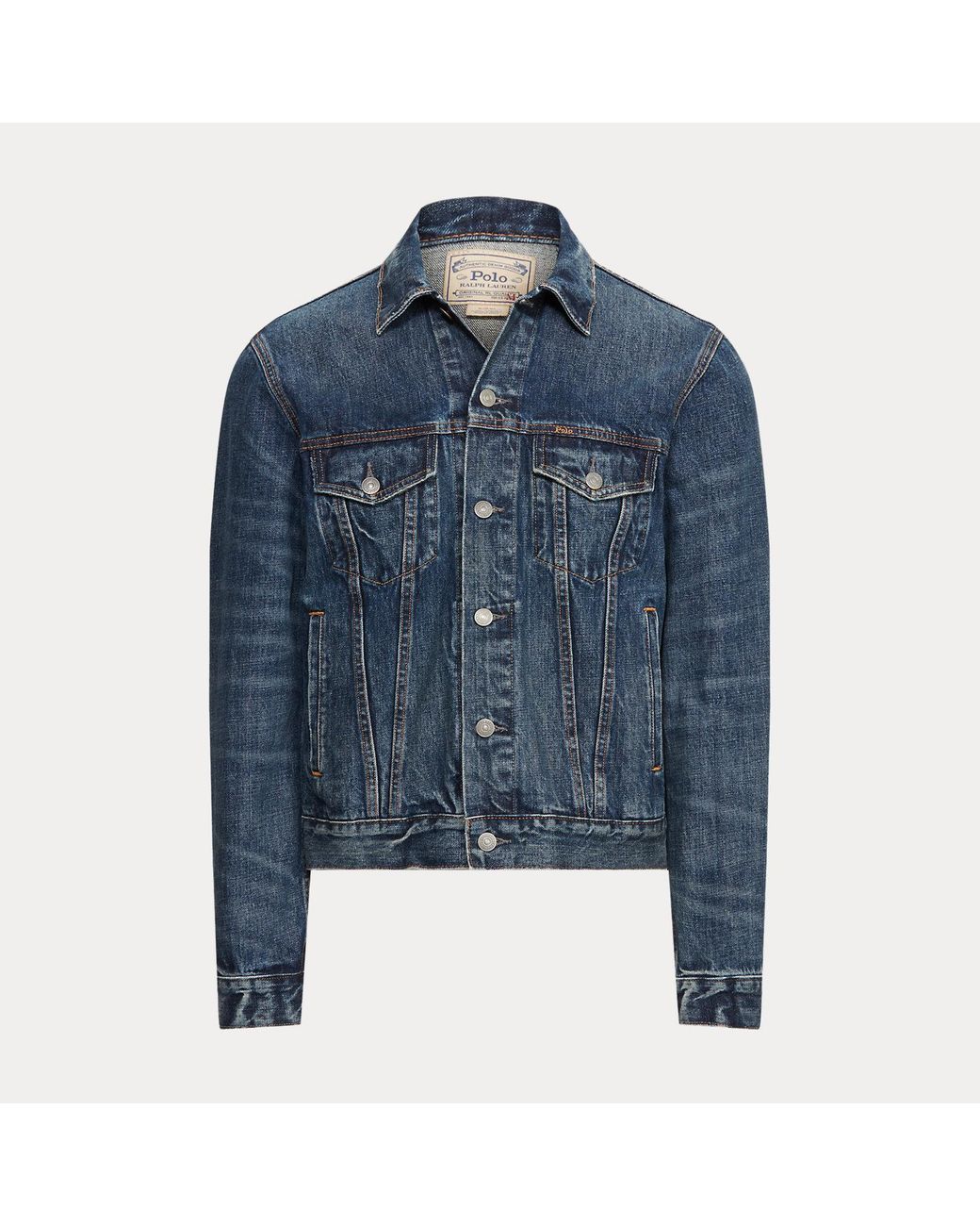 Polo Ralph Lauren Blue Denim Cotton Trucker Jacket for men