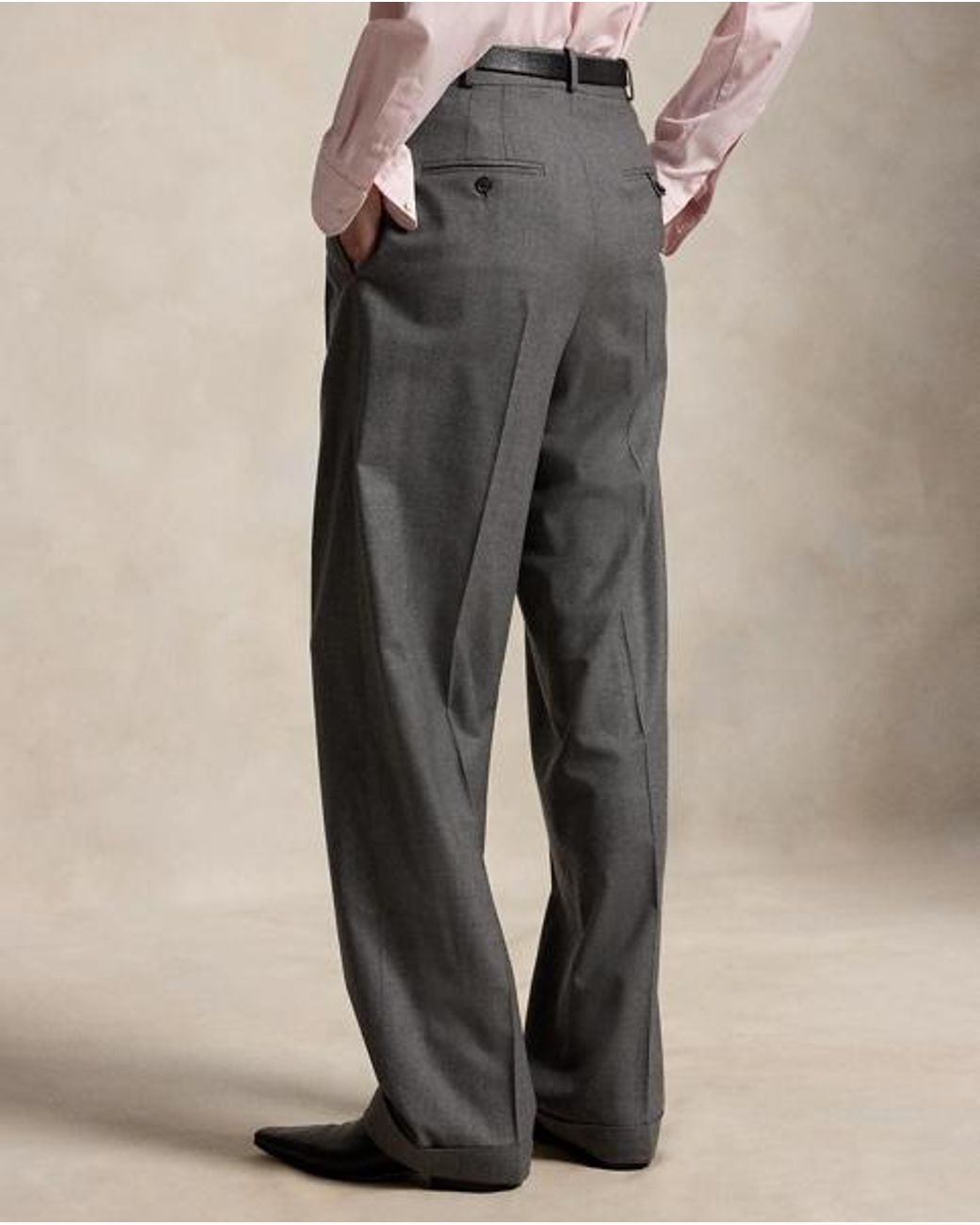 Polo Ralph Lauren Black Wool-Blend Bacall Trouser