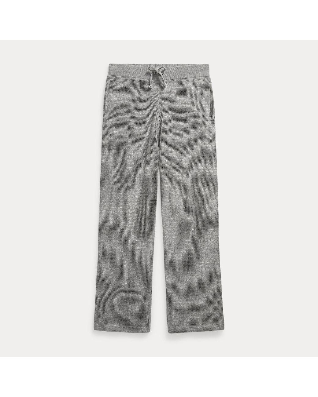 Polo Ralph Lauren Gray Waffle-Knit Wool-Cotton Trouser for men