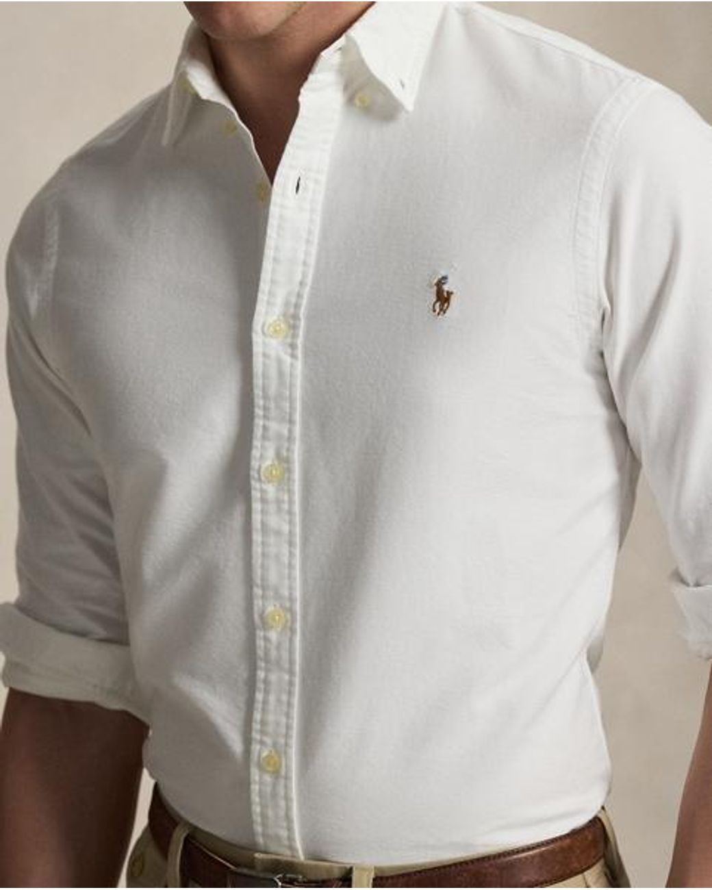 Polo Ralph Lauren Gray Slim Fit Oxford Shirt for men
