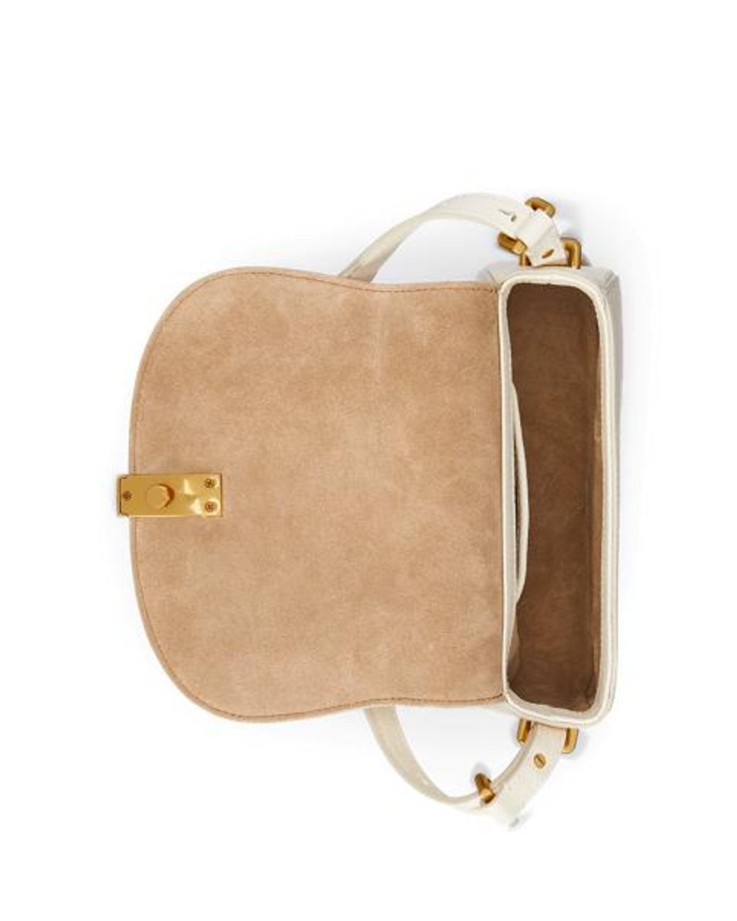 Polo Ralph Lauren Natural Polo Id Leather Saddle Bag