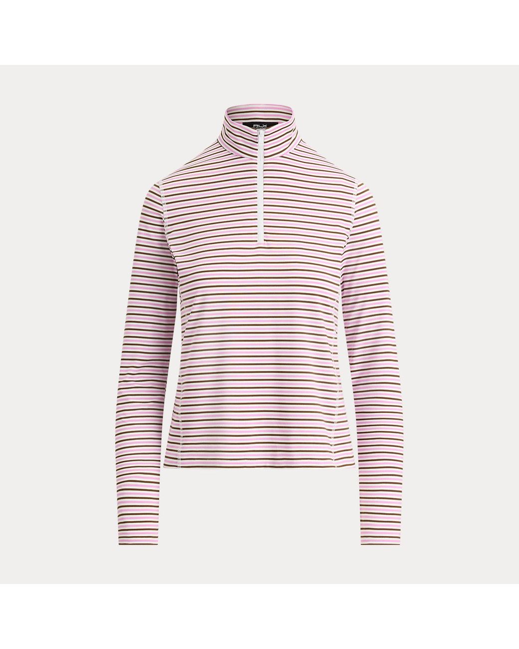 Ralph Lauren Purple Gestreifter Performance-Pullover