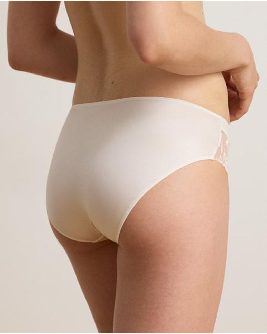 Ralph Lauren White Embroidered Mesh & Satin Tap Short Brief