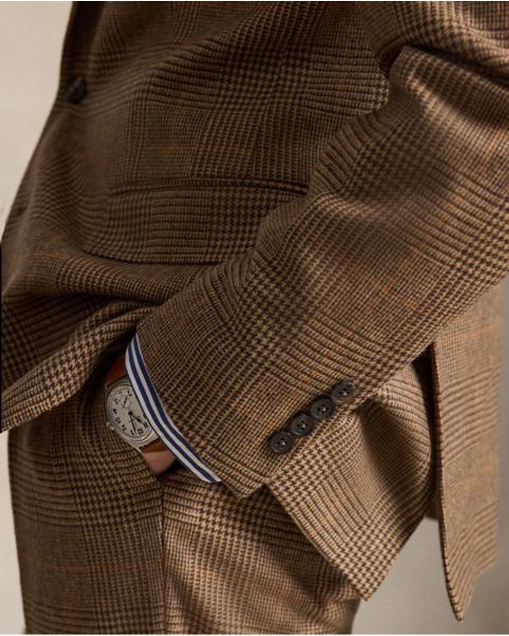 Polo Ralph Lauren Brown Polo Tailored Glen Plaid 3-Piece Suit for men