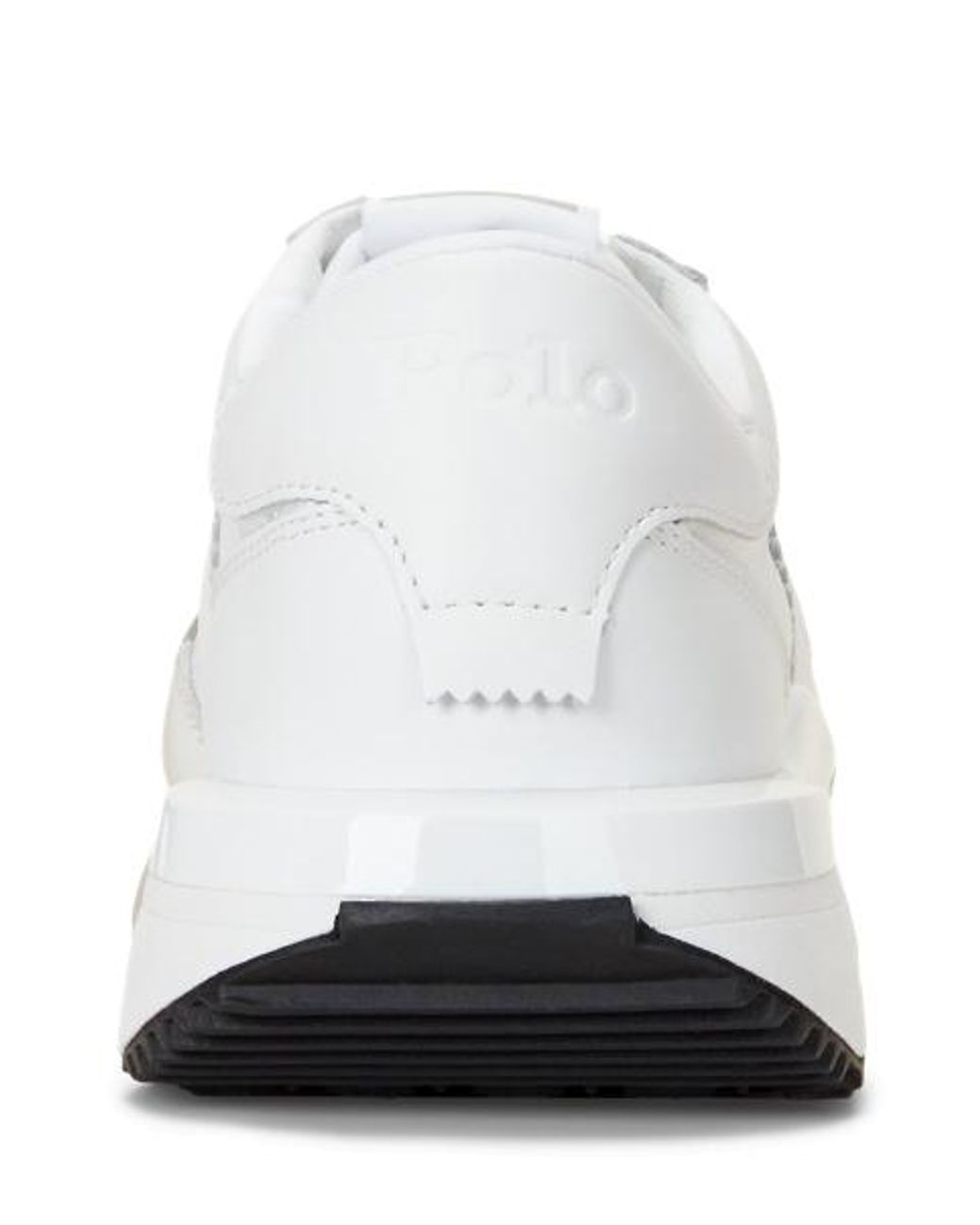 Polo Ralph Lauren White Train 89 Leather & Oxford Trainer