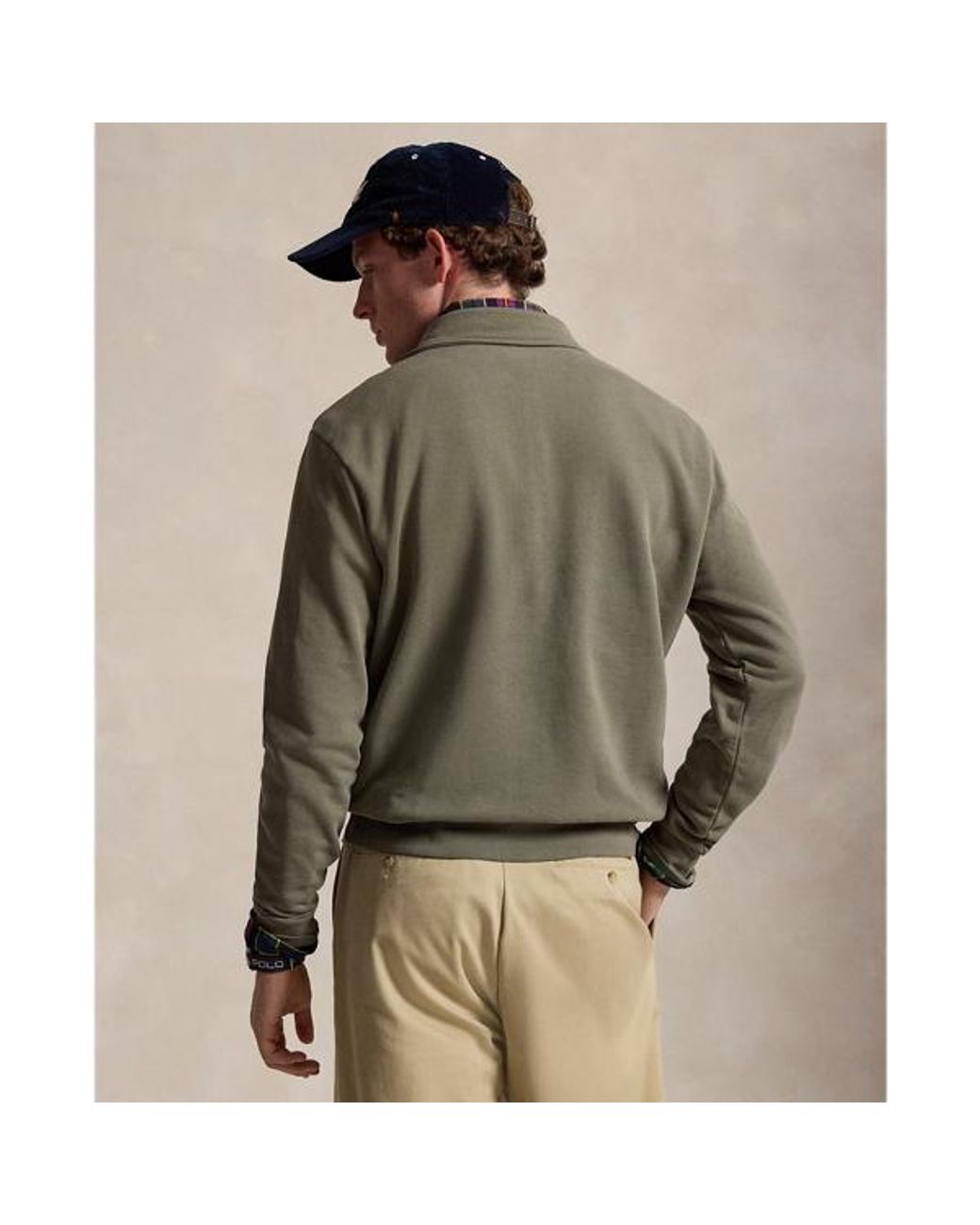 Felpa Polo Bear in cotone loopback di Polo Ralph Lauren in Green da Uomo