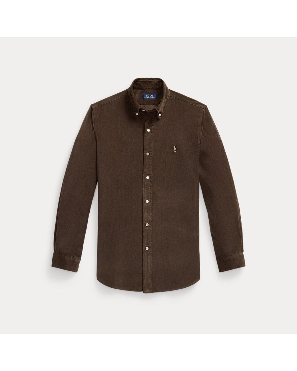 Polo Ralph Lauren Brown Custom Fit Corduroy Shirt for men