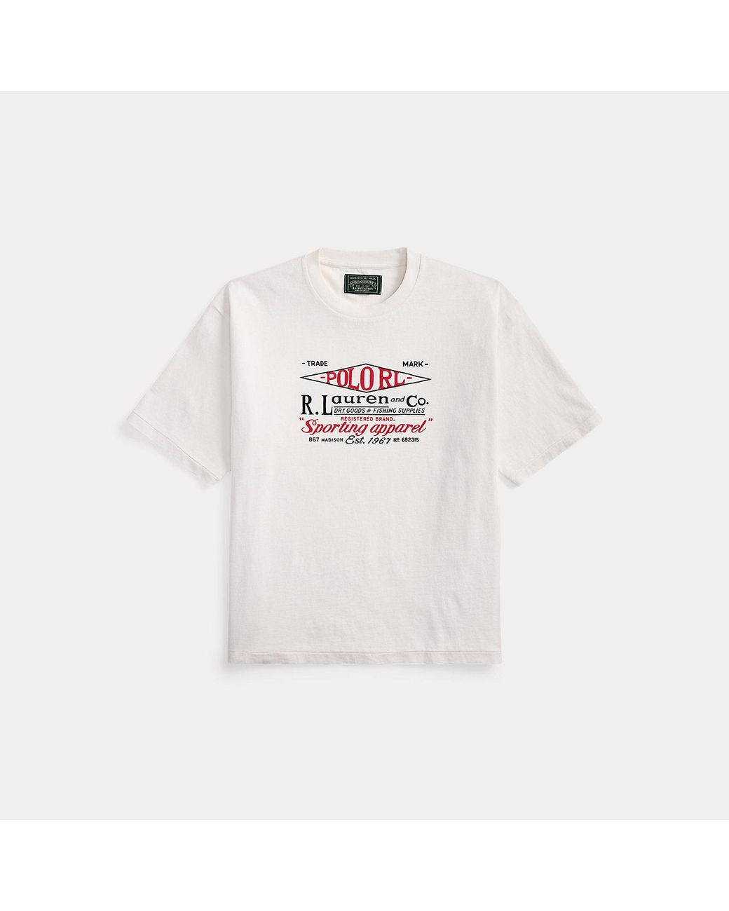 Polo Ralph Lauren White Jersey Relaxed-Fit Graphic T-Shirt for men