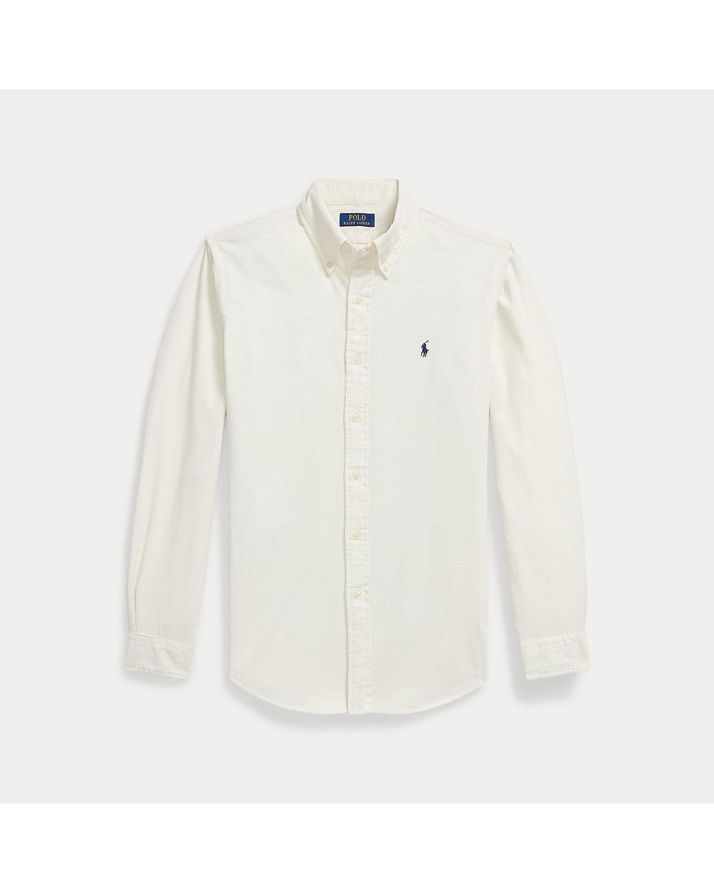 Polo Ralph Lauren White Custom Fit Corduroy Shirt for men