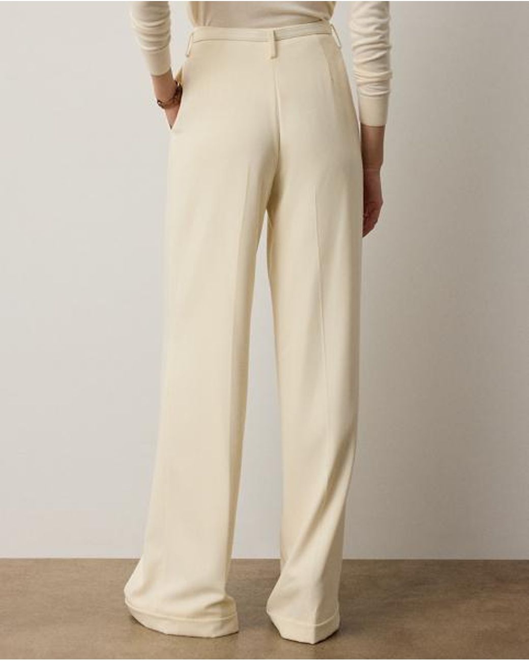 Ralph Lauren Natural Acklie Wool Gabardine Trouser