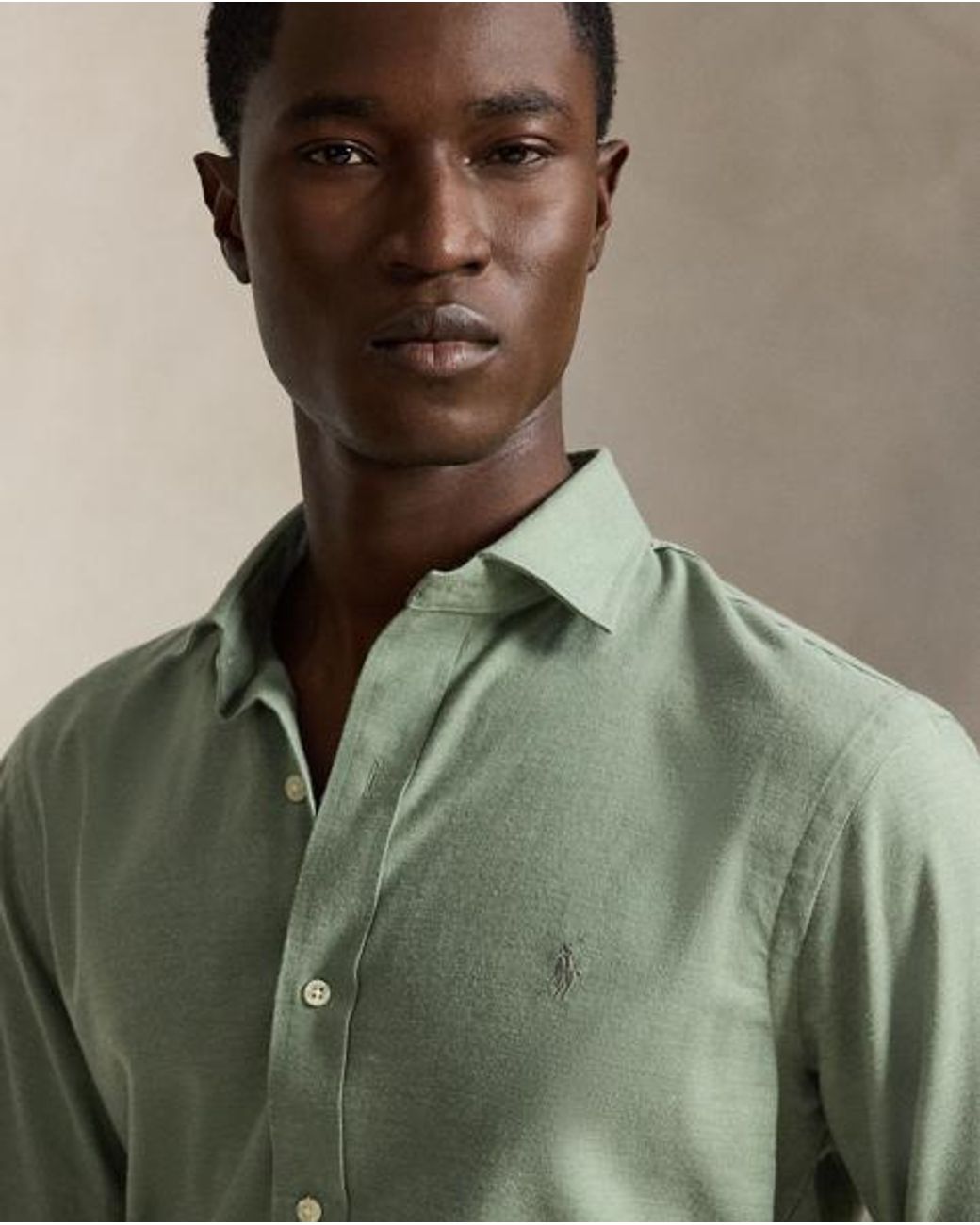 Polo Ralph Lauren Green Custom Fit Performance Twill Shirt for men