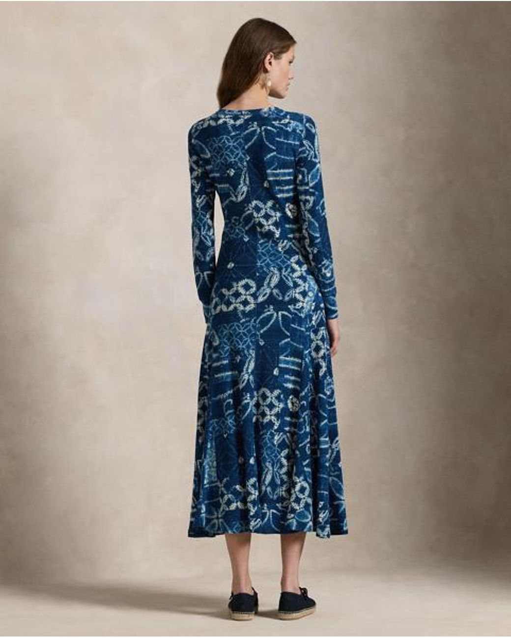 Polo Ralph Lauren Patchwork Waffle-Knit Henley Dress in Blue | Lyst UK