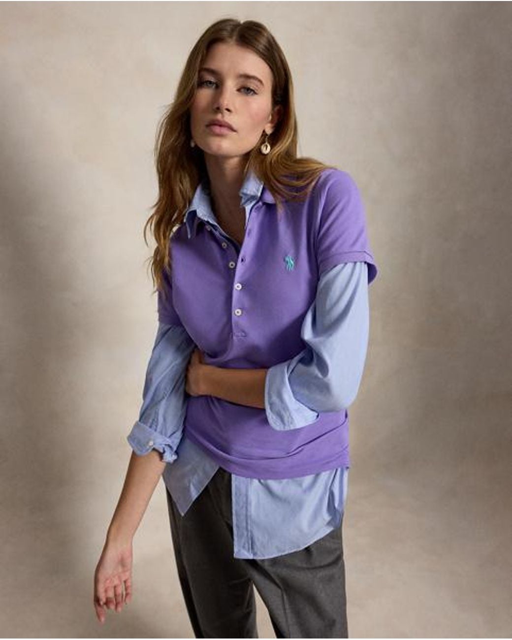 Polo Ralph Lauren Purple Slim Fit Stretch Polo Shirt