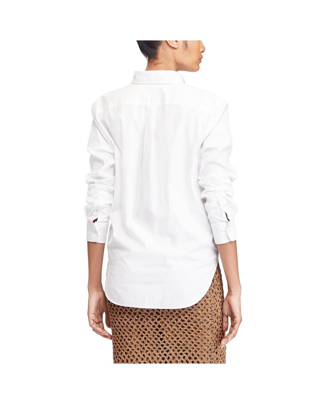 tie front oxford shirt