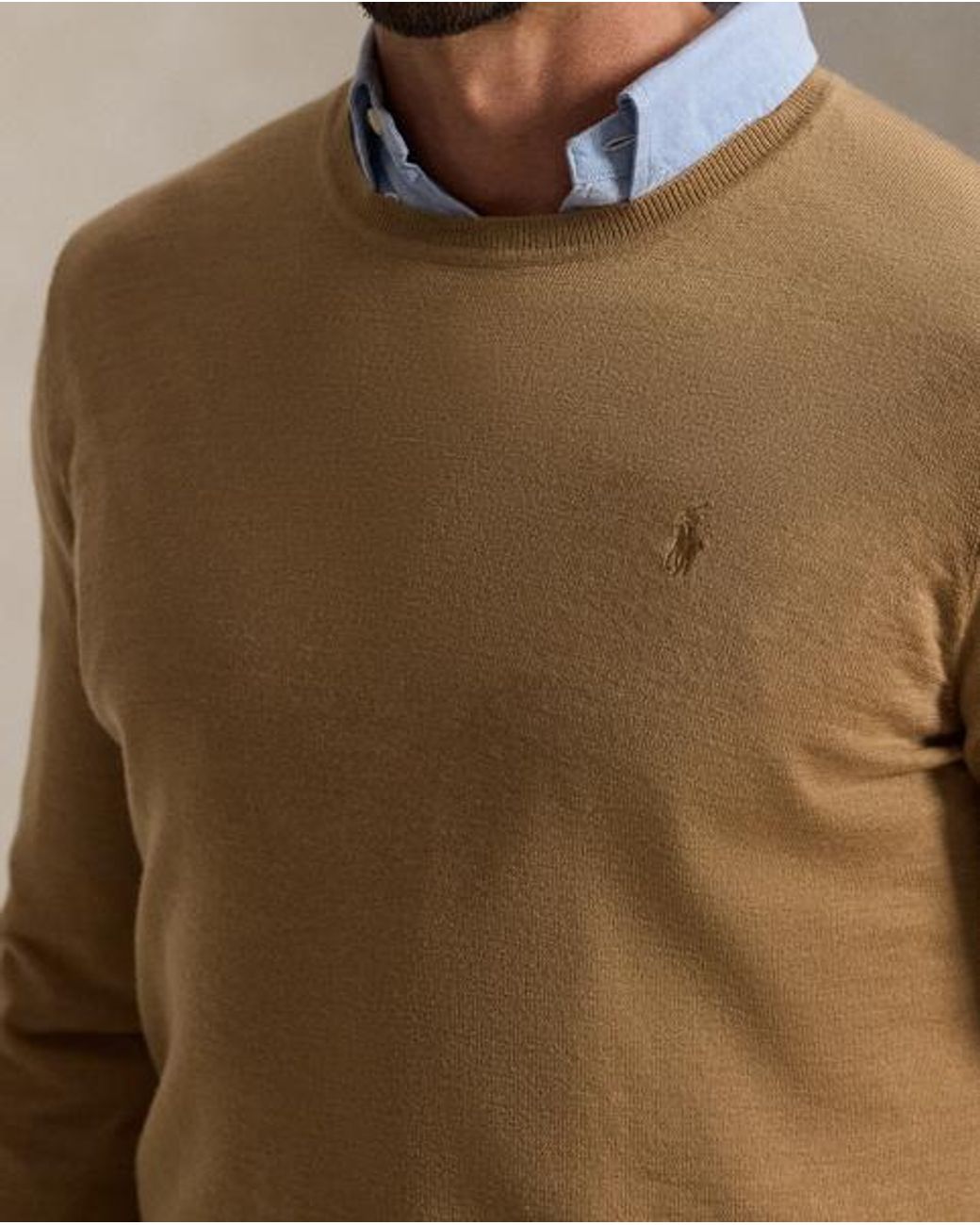 Polo Ralph Lauren Brown Washable Wool Crewneck Jumper for men