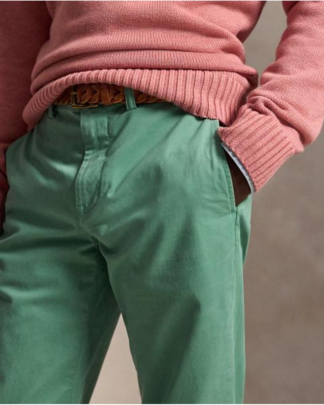 Polo Ralph Lauren Blue Bedford Stretch Straight Fit Trousers for men
