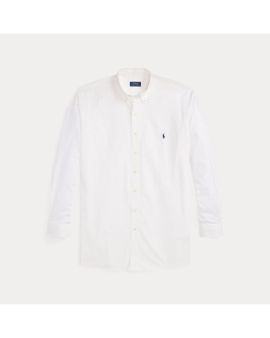 Polo Ralph Lauren Blue Stretch Poplin Shirt for men