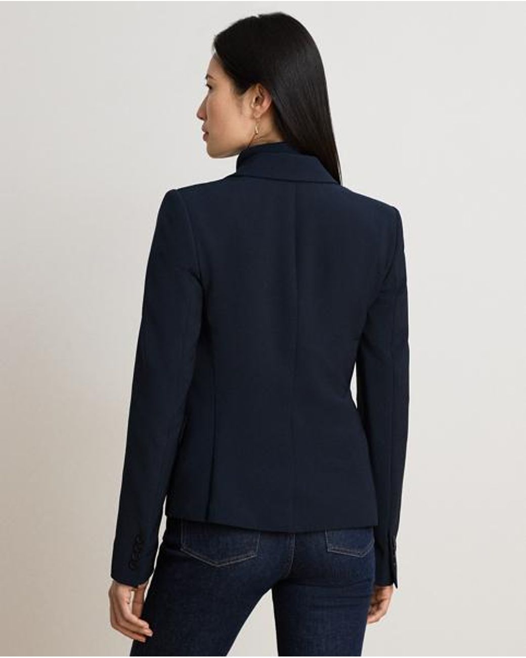 Ralph Lauren Blue Stretch Crepe Blazer