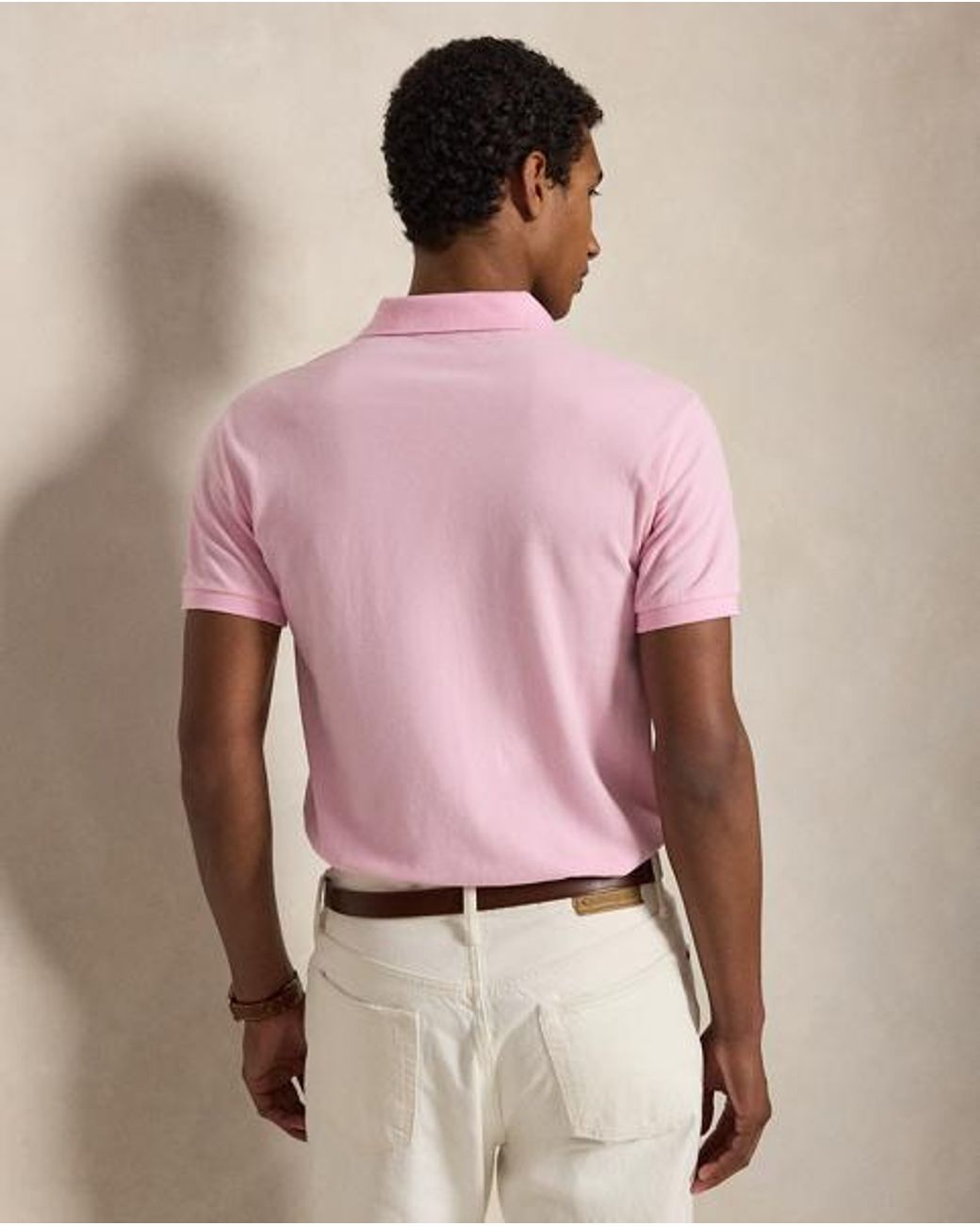 Polo Ralph Lauren Red Custom Slim Fit Mesh Polo Shirt for men