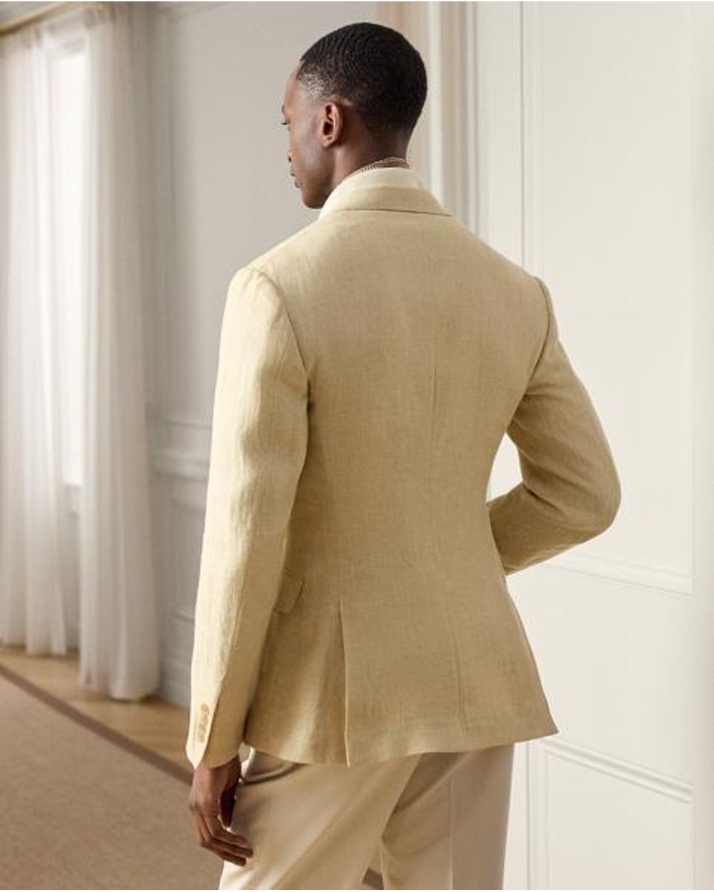 Ralph Lauren Natural Kent Hand-Tailored Linen Suit Jacket for men