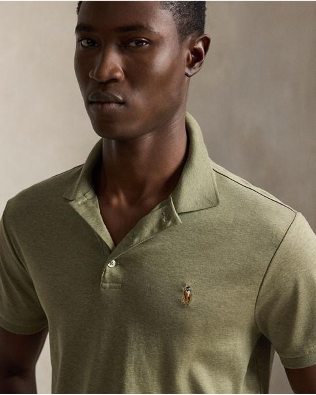 Polo Ralph Lauren Green Custom Slim Fit Soft Cotton Polo Shirt for men