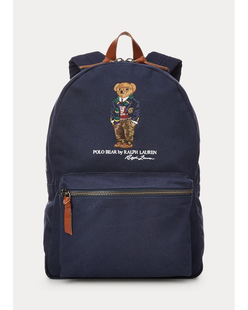 Polo Ralph Lauren Polo Bear Canvas Backpack in Blue for Men Lyst UK