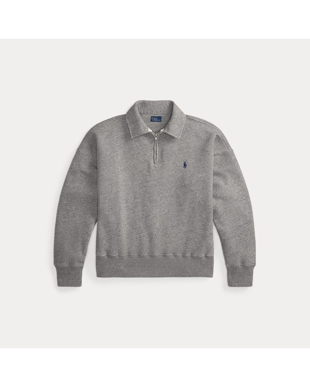 Polo Ralph Lauren Gray Lightweight Fleece Quarter-Zip