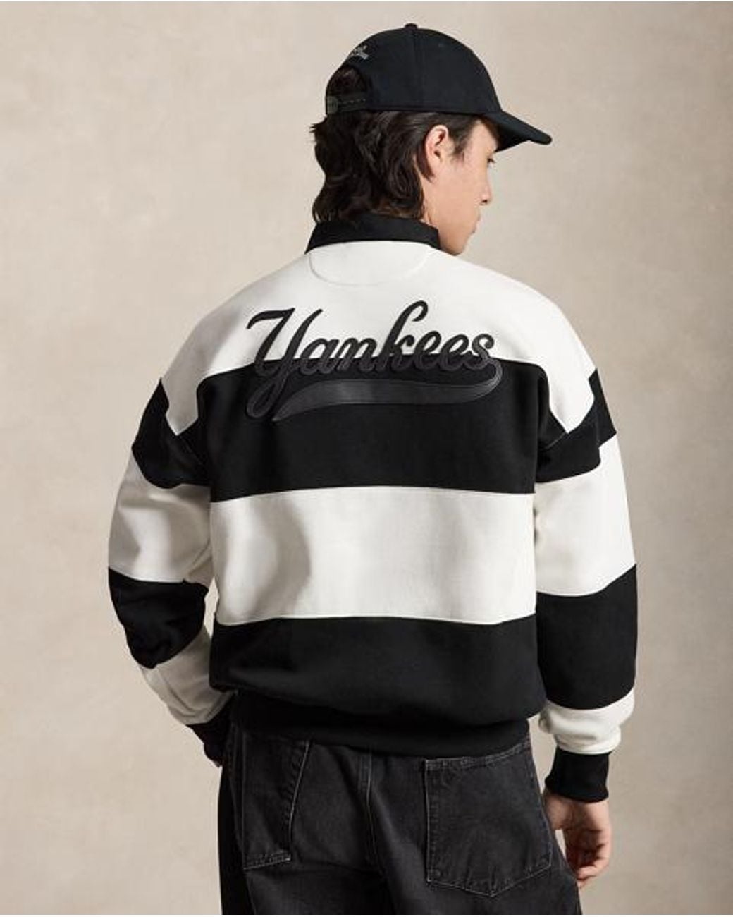 Polo Ralph Lauren White Polo Ralph Lauren Lauren Yankees Fleece Rugby for men