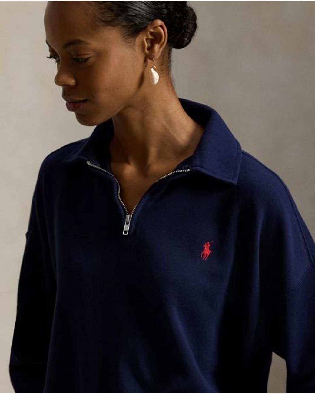 Polo Ralph Lauren Blue Lightweight Fleece Quarter-Zip