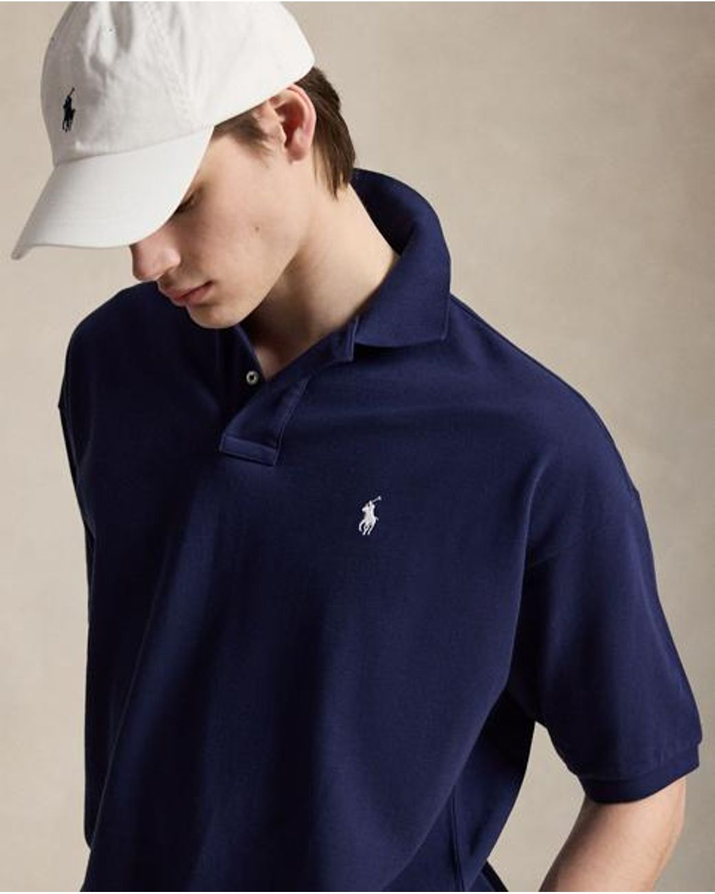 Polo Ralph Lauren Blue Relaxed Fit Mesh Polo Shirt for men