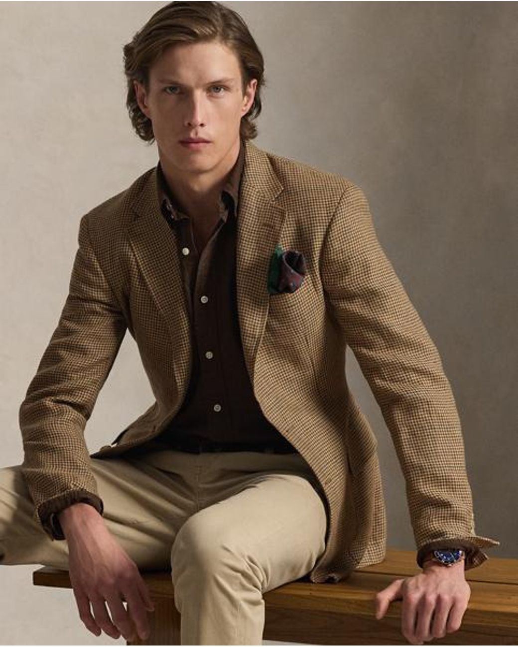 Polo Ralph Lauren Natural Custom Fit Garment-Dyed Oxford Shirt for men