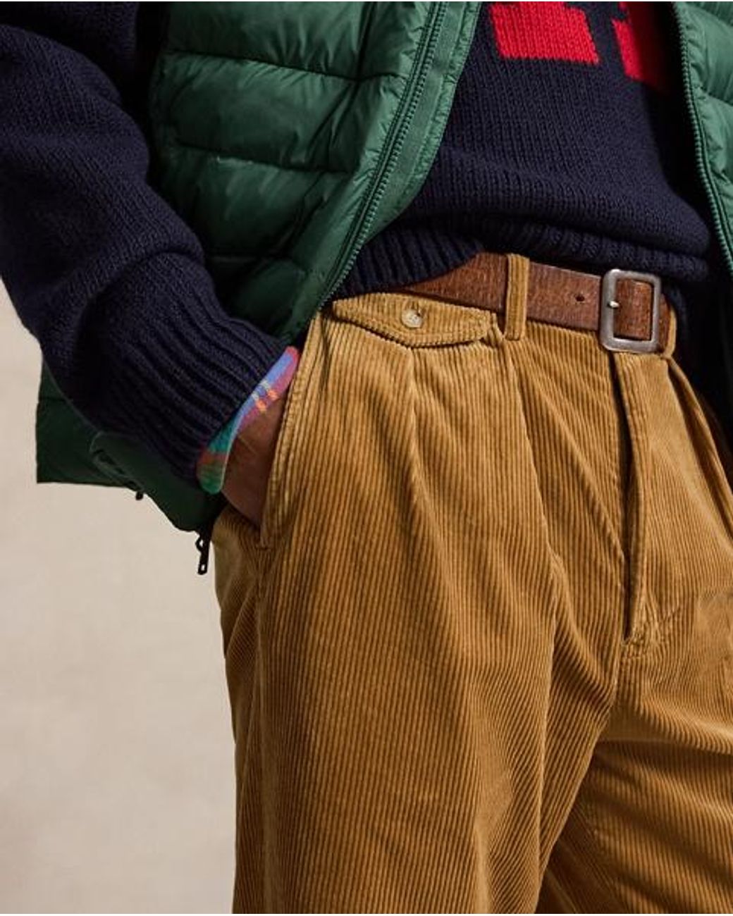 Ralph Lauren Brown Whitman Relaxed Fit Corduroy Trousers for men