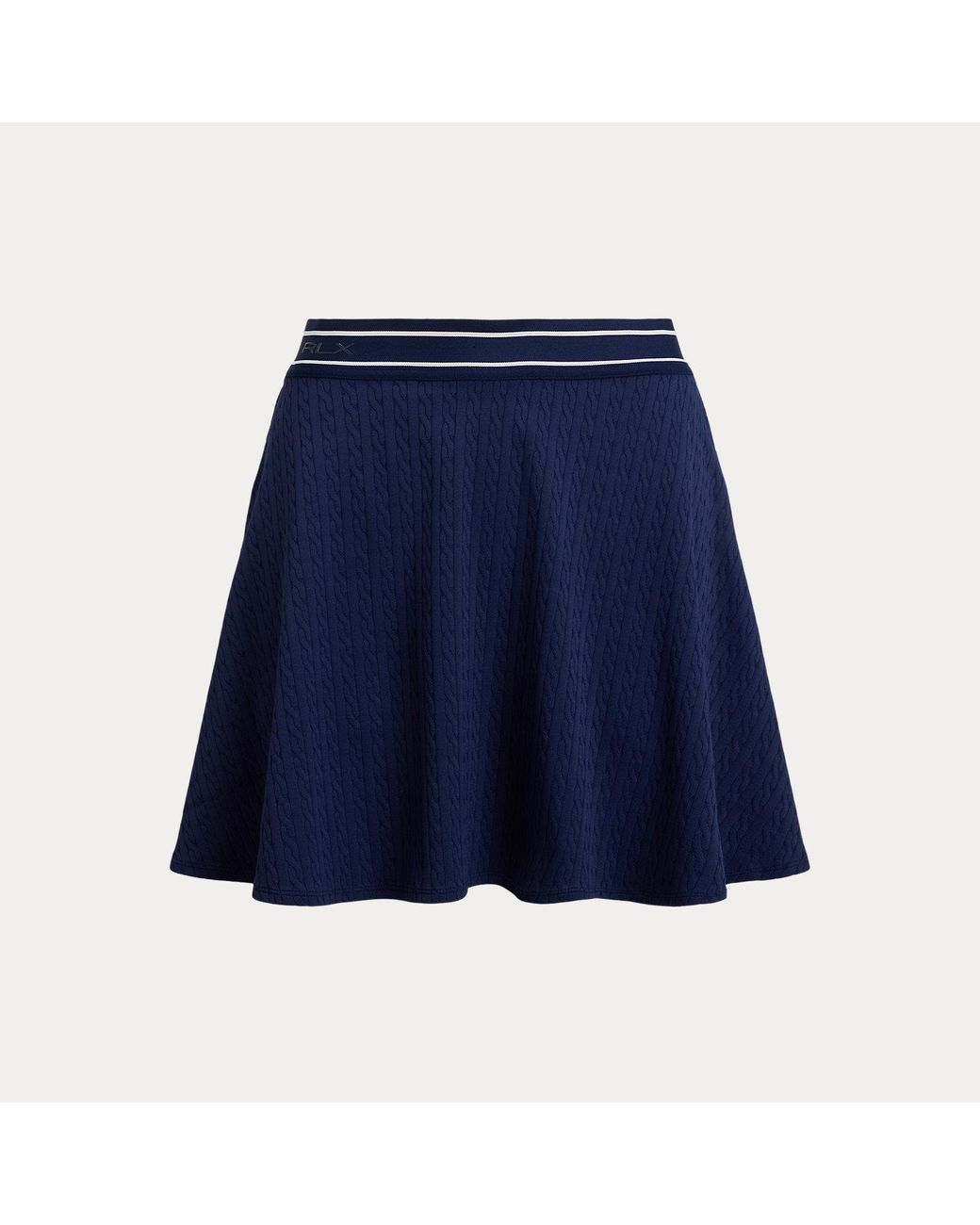 Ralph Lauren Blue Cable-Motif A-Line Skort