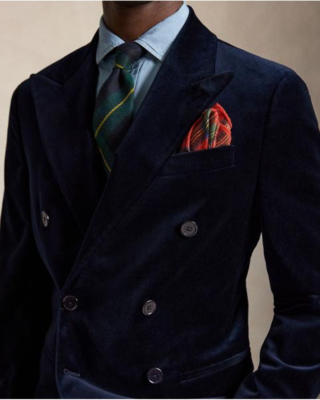 Polo Ralph Lauren Blue Polo Modern Fit Velvet Jacket for men
