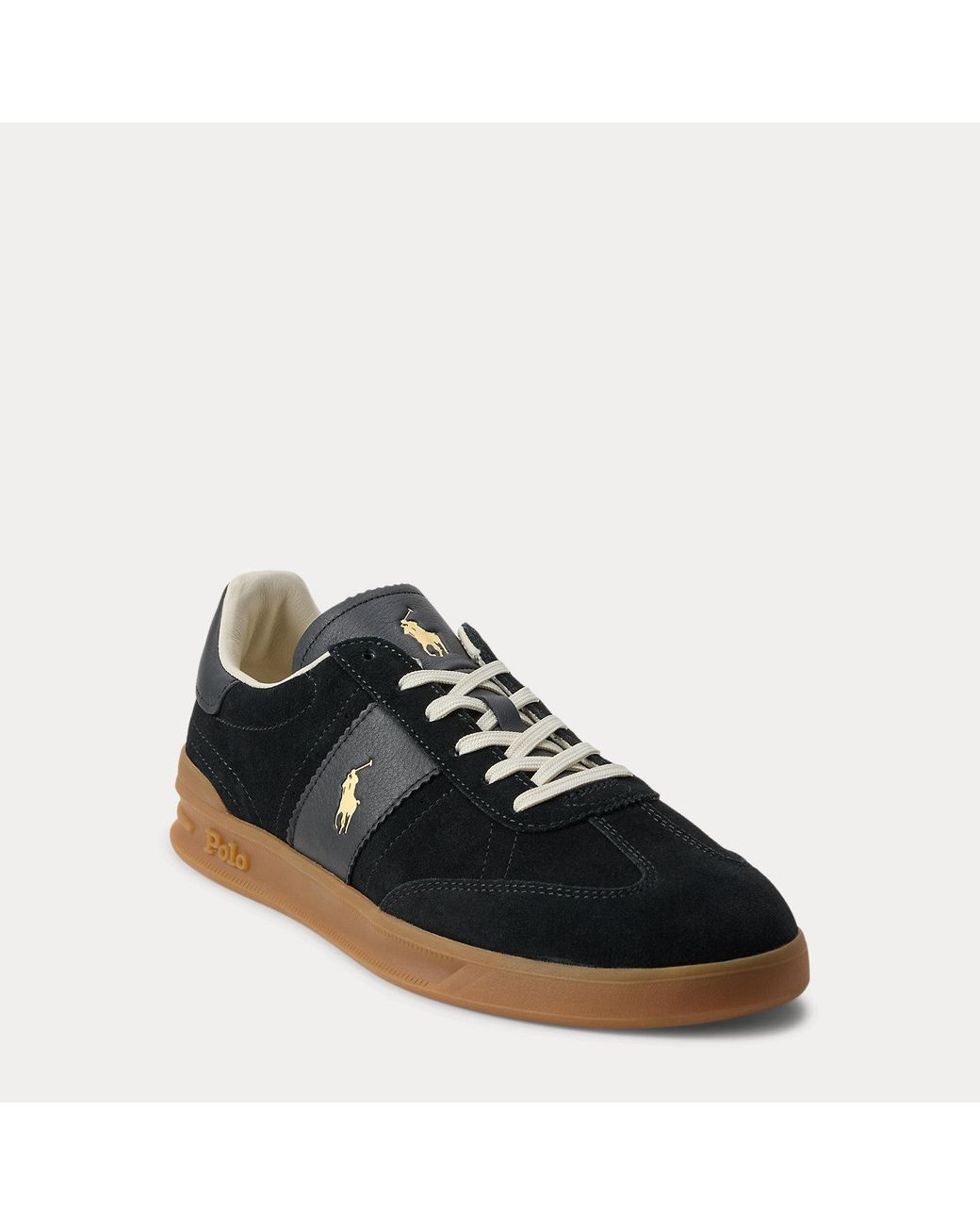 Polo Ralph Lauren Black Aera Low-Top Trainers for men
