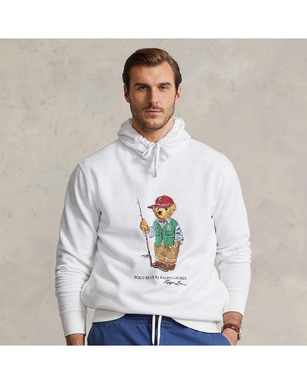 Polo Ralph Lauren Ralph Lauren Polo Bear Fleece Hoodie in White for Men |  Lyst