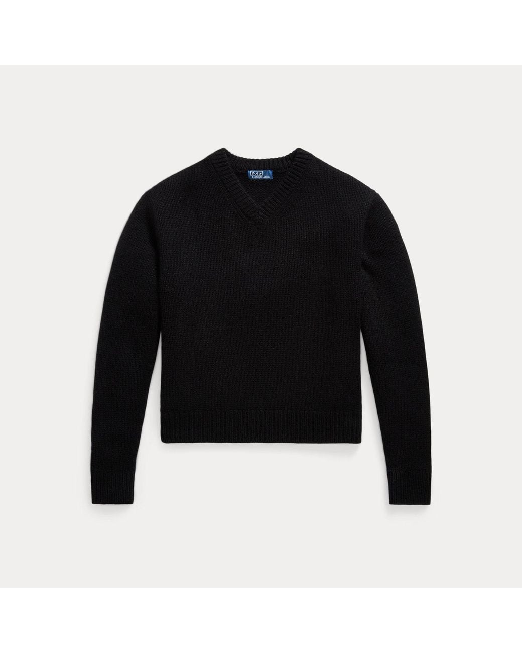 Polo Ralph Lauren Black Cashmere V-Neck Sweater