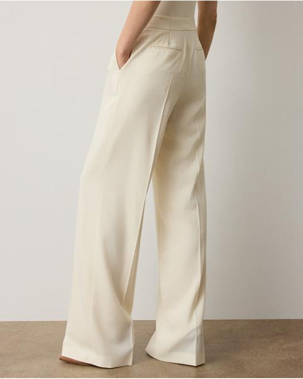 Ralph Lauren White Dean Ii Wool Gabardine Trousers