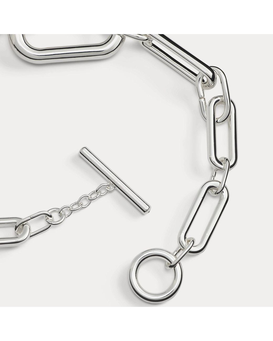 Ralph Lauren Metallic Plated Link Collar Necklace