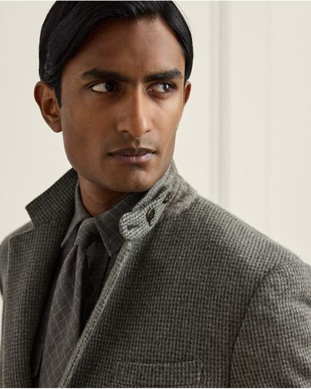 Ralph Lauren Gray Kent Hand-Tailored Tick-Weave Jacket for men