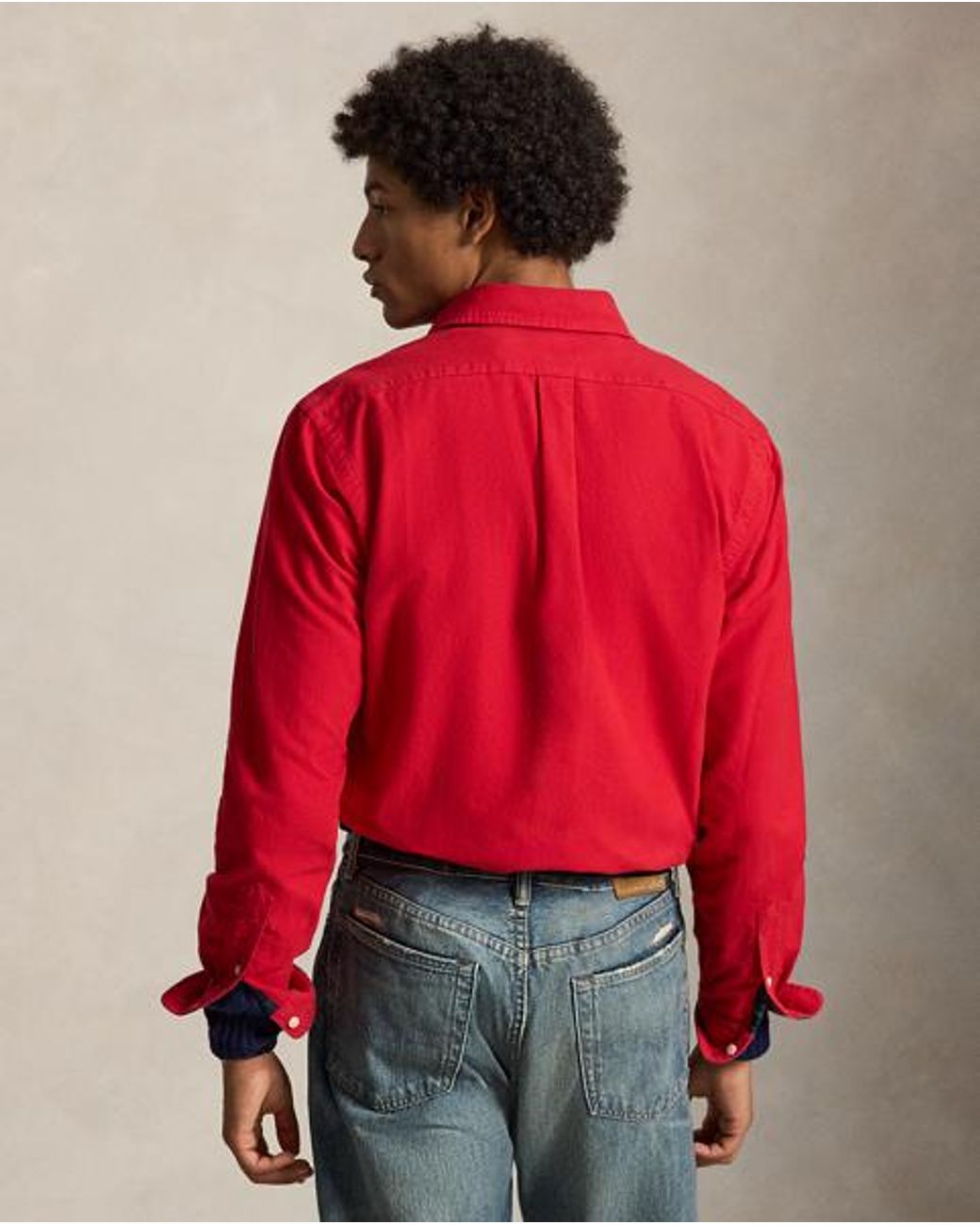 Polo Ralph Lauren Red Custom Fit Polo Bear Oxford Shirt for men