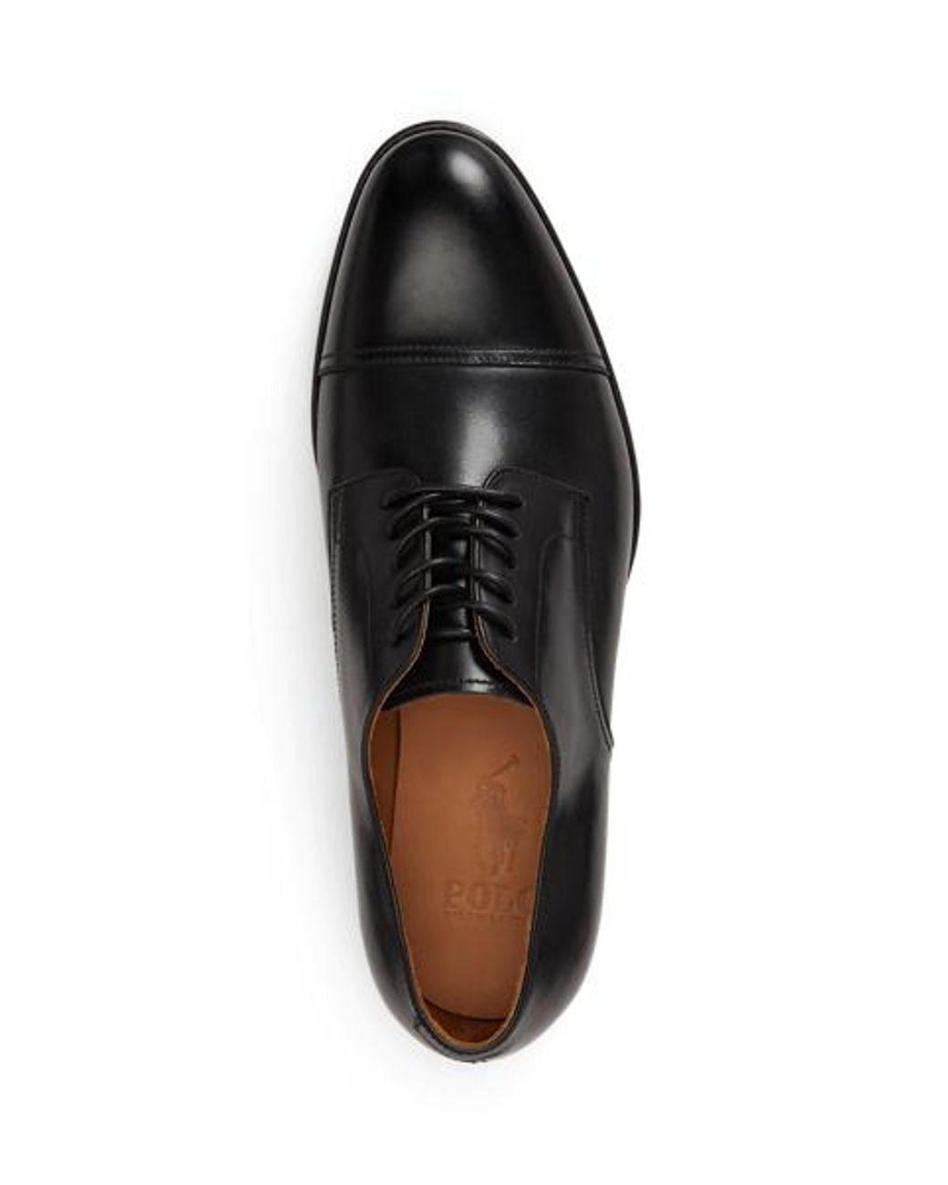Polo Ralph Lauren Black Owen Leather Cap-Toe Shoe for men
