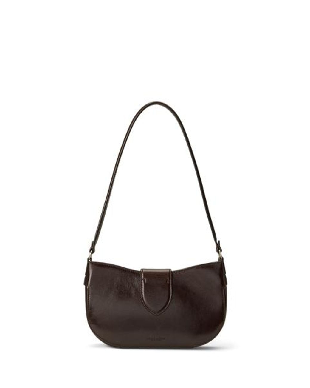 Ralph Lauren Black Ricky Washed Calfskin Small Shoulder Bag