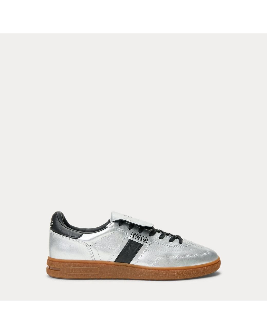 Polo Ralph Lauren Bedford Metallic Leather Trainer