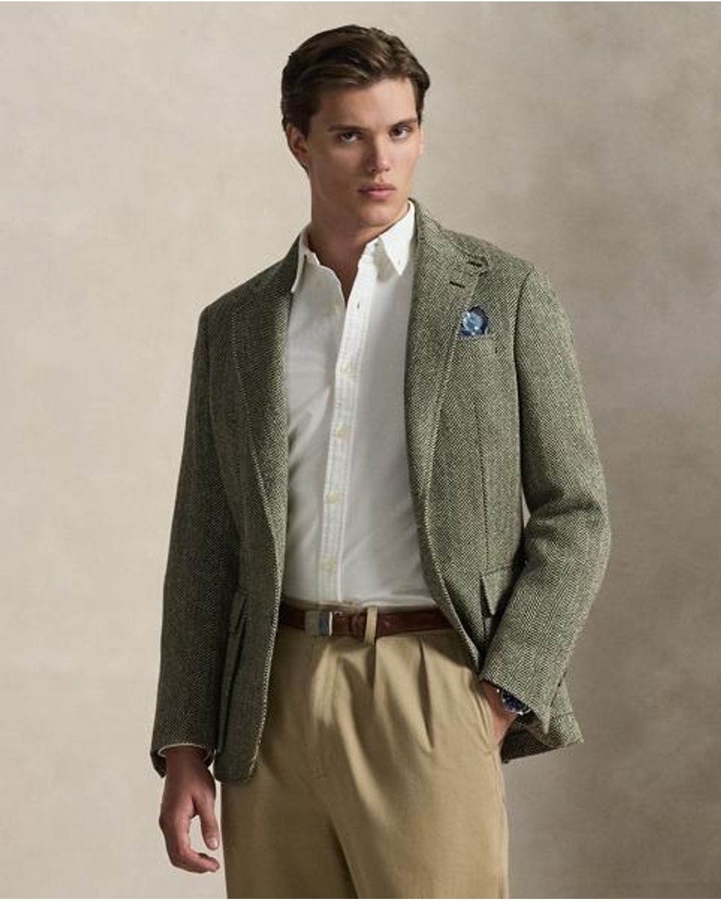 Polo Ralph Lauren Gray Slim Fit Oxford Shirt for men